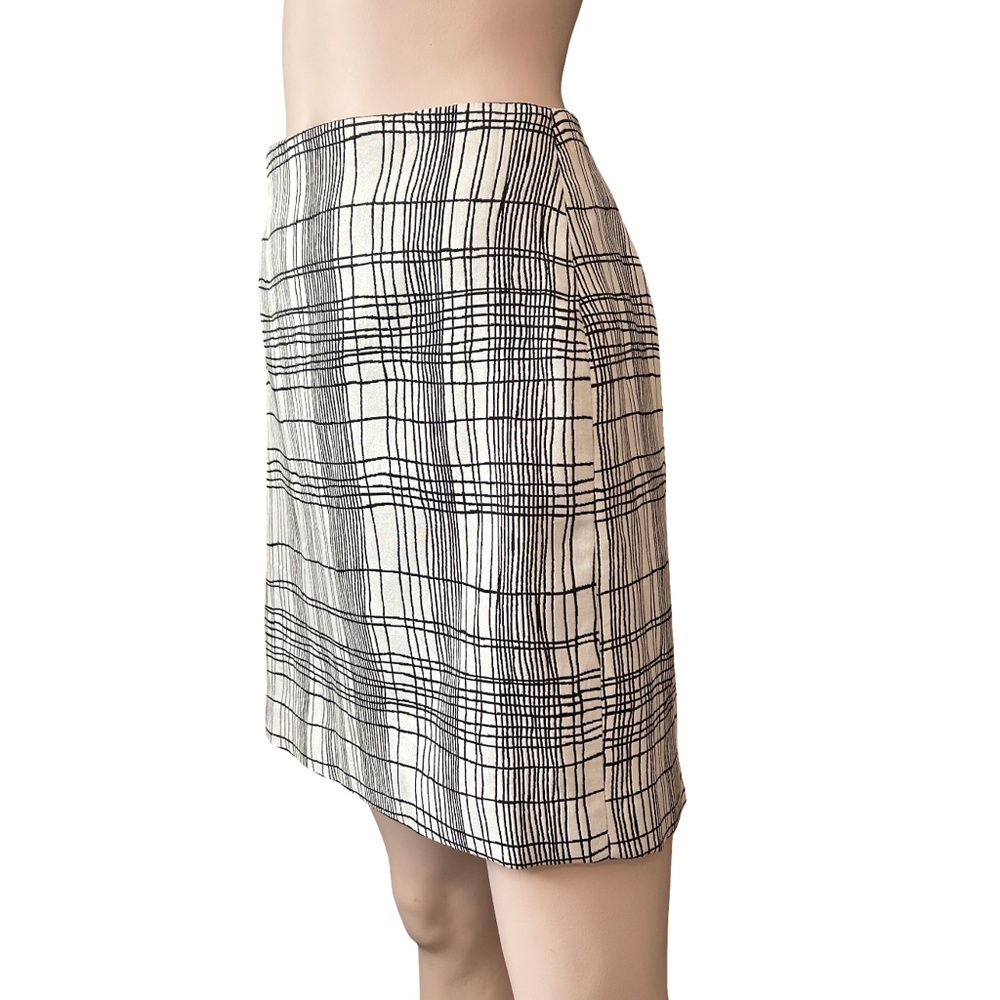Ann Taylor LOFT String Theory Plaid Windowpane Mini Skirt A-Line Rare NWT - Picture 3 of 13